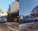 Carro é atingido por trem no mesmo local de acidente com patrol em Divinópolis