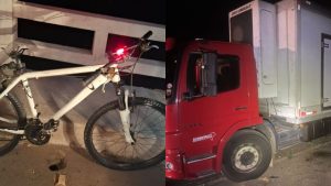 Ciclista fica gravemente ferido ap&oacute;s ser atingido por caminh&atilde;o na BR-262, em Ara&uacute;jos
