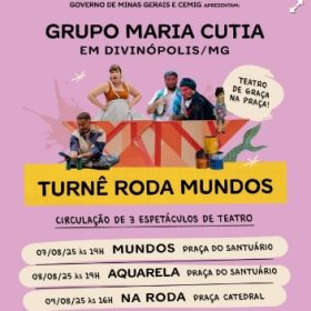 Grupo da capital Maria Cutia e cantor Gê Lara se apresentam em Praça de Divinópolis