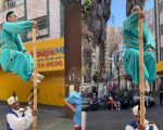 Mulher 'flutua' no ar e chama atenção de moradores de Divinópolis