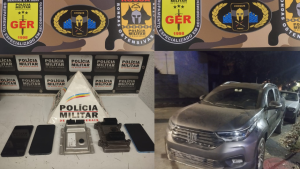 PM prende trio com carro furtado pr&oacute;ximo ao Parque de Exposi&ccedil;&otilde;es, em Divin&oacute;polis