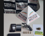 Homem com ficha criminal extensa é preso com arma e drogas no Centro de Cláudio