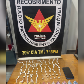 Bom Despacho: Pol&iacute;cia Militar prende homem por tr&aacute;fico de drogas