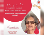 Doação de sangue para Maria Geralda Vilela, em Divinópolis