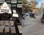 PM apreende drogas, arma e prende dois homens por tráfico em sítio de Pará de Minas