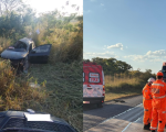 Grave acidente entre carro e carreta deixa mulher ferida na BR-354, em Formiga–MG