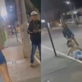 Mulher é agredida com copo de vidro e arrastada pelos cabelos em Cláudio