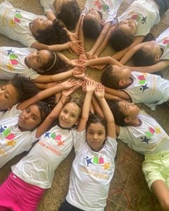 Alunos das escola Jovem aprendiz
