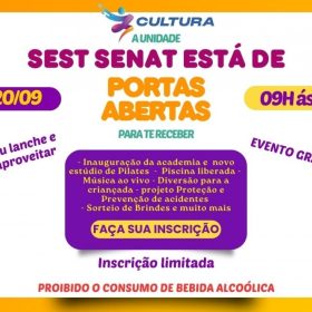 SEST SENAT convida para o “Portas Abertas” neste sábado
