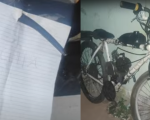 Ladrão furta bicicleta em Itaúna, se arrepende e deixa bilhete de desculpas
