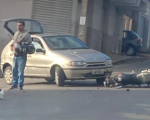 Acidente entre carro e moto deixa criança ferida em Divinópolis