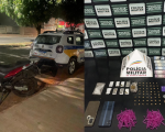 Mulher é flagrada entregando drogas de moto em Pará de Minas