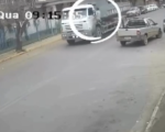 Piumhi: Homem se pendura em caminhão em movimento e agride motorista