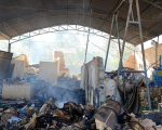 Carmo do Cajuru: Incêndio em aterro atinge galpão de materiais recicláveis