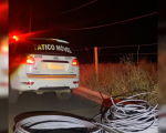 Itaúna: Homem é preso com cabos de energia furtados