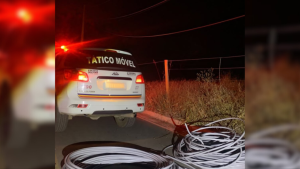 Ita&uacute;na: Homem &eacute; preso com cabos de energia furtados