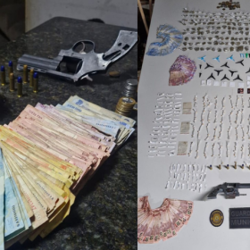 Nova Serrana: Jovem &eacute; preso com grande quantidade de drogas e mais de R$ 2 mil