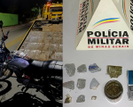 Motociclista é preso com drogas após tentar fugir da PM em Perdigão