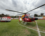 Paciente vítima de queimaduras é transferida com apoio aéreo em Divinópolis