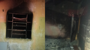 Inc&ecirc;ndio atinge c&ocirc;modo de casa abandonada em Lagoa da Prata