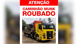 Caminh&atilde;o munk &eacute; furtado em Ita&uacute;na