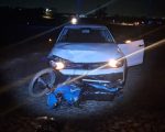 Colisão traseira deixa motociclista ferido na MG-050, em Carmo do Cajuru