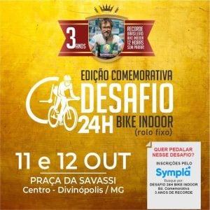 Divin&oacute;polis recebe edi&ccedil;&atilde;o comemorativa do Desafio 24h Bike Indoor