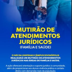Unifenas Divinópolis realiza mutirão gratuito de atendimento jurídico
