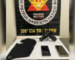 Polícia Militar prende suspeito de roubos e recupera celular em Lagoa da Prata