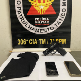 Polícia Militar prende suspeito de roubos e recupera celular em Lagoa da Prata