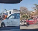 V&iacute;deo: Engavetamento deixa tr&ecirc;s pessoas feridas na MG-10, em BH