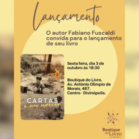 Escritor Fabiano Fuscaldi lança livro de poemas em Divinópolis