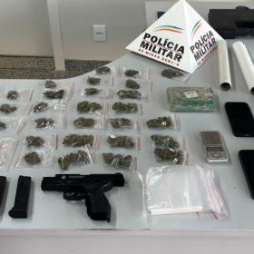 PM apreende grande quantidade de drogas em Lagoa da Prata