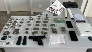 PM apreende grande quantidade de drogas em Lagoa da Prata