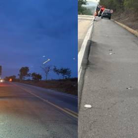 Pedestre morre atropelado por ônibus na BR-262, em Araújos
