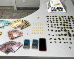 PM apreende menor com drogas e mais de R$ 2 mil durante patrulhamento em Lagoa da Prata