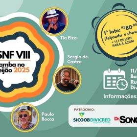 Divinópolis recebe nesse mês a 8ª Edição do Samba no Feijão