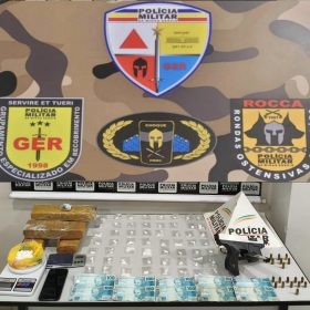 Nova Serrana: PM prende 3 com drogas e submetralhadora artesanal