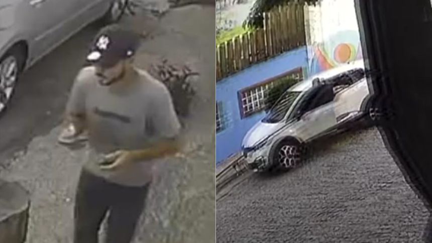 Carro é furtado no bairro Sidil, em Divinópolis; câmera flagra crime