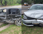 Batida entre dois carros deixa jovem ferida na MG-050, em Divinópolis