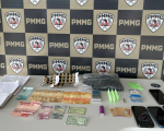 PM prende casal por tr&aacute;fico de drogas em Lagoa da Prata