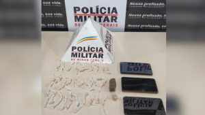Pol&iacute;cia Militar prende dois homens por tr&aacute;fico de drogas em Santo Ant&ocirc;nio do Monte