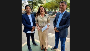 Gleide Andrade participa de agenda no Minist&eacute;rio do Turismo sobre revitaliza&ccedil;&atilde;o do Lago das Roseiras, em Divin&oacute;polis