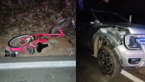 Par&aacute; de Minas: Ciclista morre ao ser atropelado por caminhonete