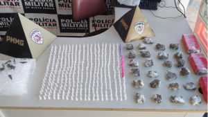PM apreende grande quantidade de drogas e prende jovem em Cl&aacute;udio