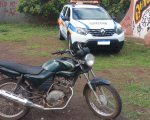 PM recupera moto roubada em Pirangui