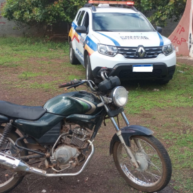 PM recupera moto roubada em Pirangui
