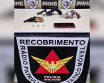 Polícia Militar apreende armas guardadas em cofre e prende homem em Lagoa da Prata