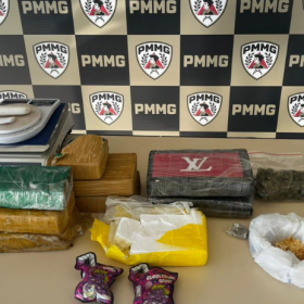PM apreende grande quantidade de drogas em Lagoa da Prata