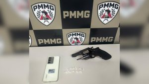 PM prende suspeito de tentativa de homic&iacute;dio e apreende arma em Lagoa da Prata